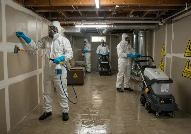 Basement Moisture Removal and Structural Drying process in Silverdale, WA